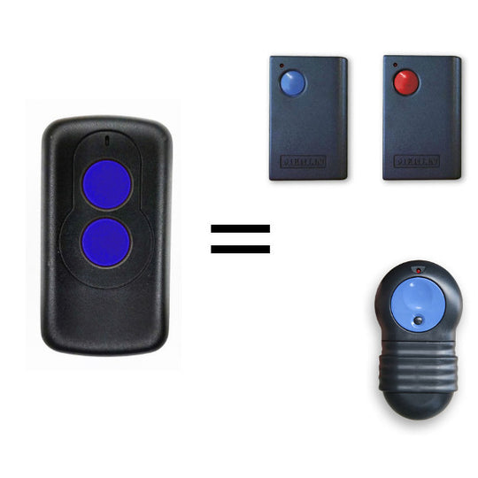 Aftermarket Merlin Blue Garage Door Remote
